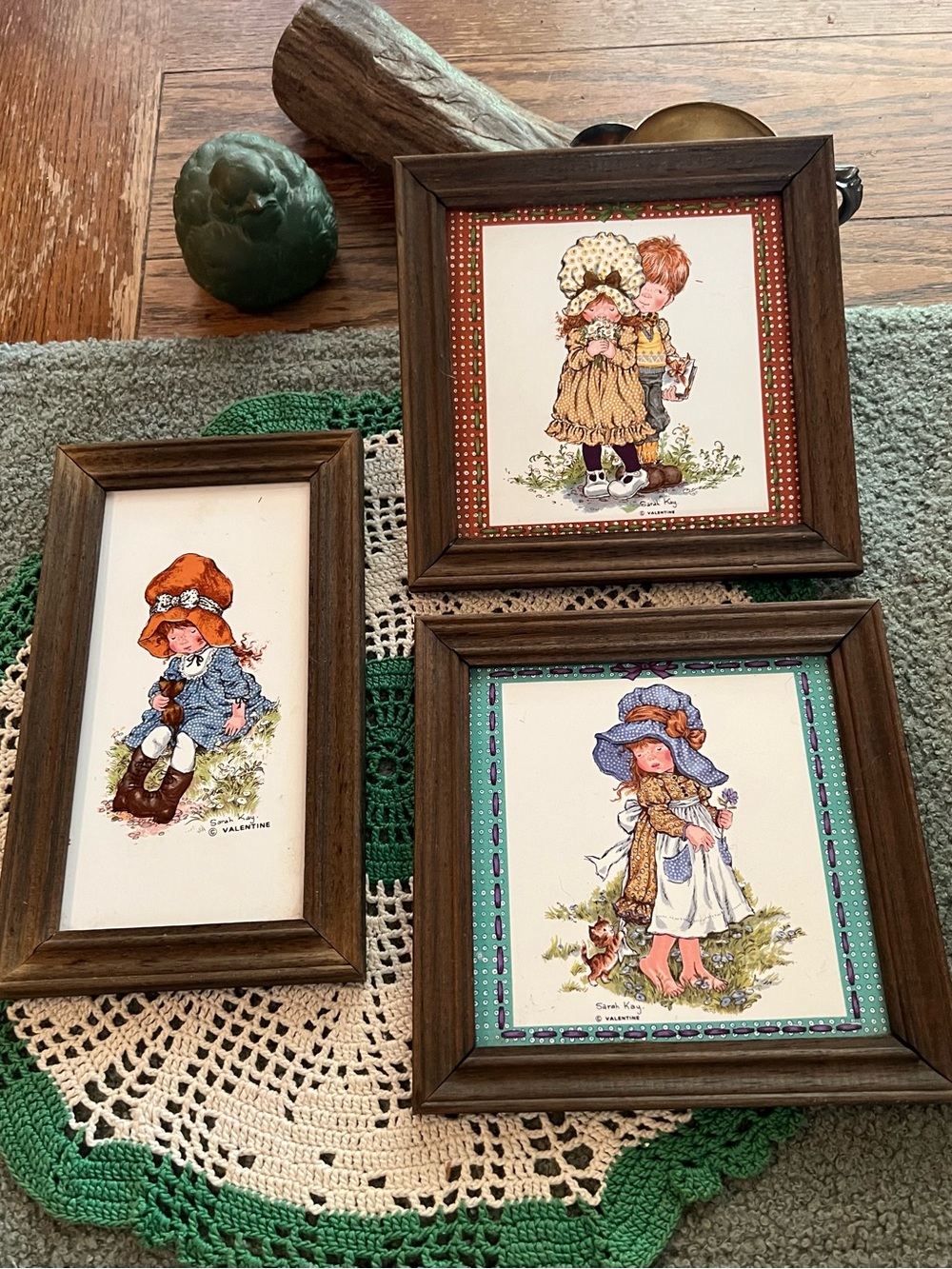 Vintage Set Sarah Kay @ Valentine Germany Steuler Framed Tiles